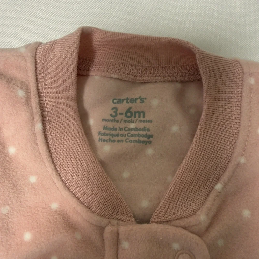 Carter's Baby Girl Fleece Sleep Bag Wearable Blanket 3-6 Months Owl Pink
